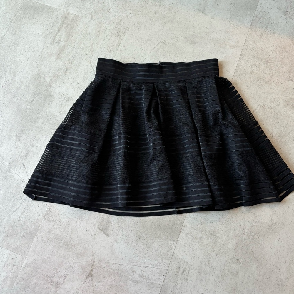 Black midi A Line skirt